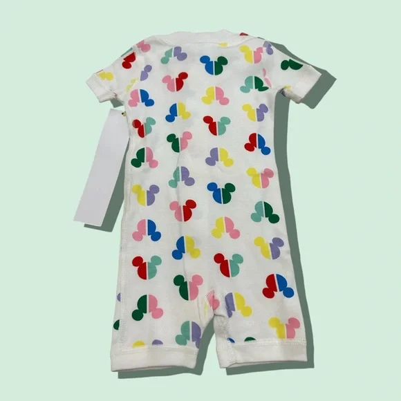 New With Partial Tag Hanna Andersson Disney Mickey Mouse Infant Pajamas 0-3 Mon - Picture 3 of 5
